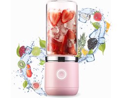 Blend In® 2.0 Draagbare blender - Blender to go - Smoothie blender - Mini blender - Smoothie maker - Portable blender - Smoothies & Shakes - Draadloos & Draagbaar - USB oplaadbaar - Roze