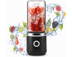 Blend In® 2.0 Draagbare blender - Blender to go - Smoothie blender - Mini blender - Smoothie maker - Portable blender - Smoothies & Shakes - Draadloos & Draagbaar - USB oplaadbaar - Zwart