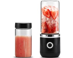 Blend In - Blender To Go - Smoothie Maker - Oplaadbare Mini Blender - Smoothies & Shakes - Draadloos & Draagbaar - Fruit Mixer - USB Oplaadbaar - 350ML - Zwart