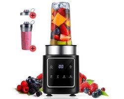 Blend&Co® - Krachtige Smoothie Blender 1200W – 2 To Go Bekers – 4 Standen – Smoothie Blender – Multifunctionele Keukenblender