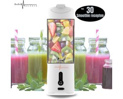 BodyBalance - Draagbare Blender To Go - Smoothie Mini Blender - Draadloos - Wit - 630ML - Portable