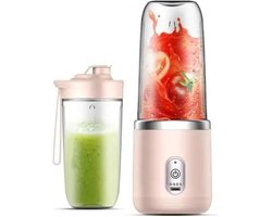 COCHO® Blender To Go - Smoothie Maker - Roze - Oplaadbare Mini Blender - Smoothies & Shakes - Draadloos & Draagbaar - Fruit Mixer - USB Oplaadbaar - 400ML