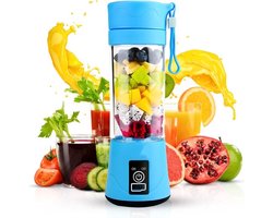 Draagbare Blender - On the Go - Mini Smoothie Blender Maker - Draadloos & Oplaadbaar - Voor Onderweg - To Go Beker - Blauw