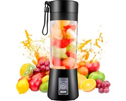 Draagbare Blender - USB Oplaadbaar - Zwart - Smoothie Beker 380ml