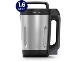 Fentic Soepmaker – 1.6L – 5 Programma’s – LED Display – Blender – 900W – RVS/Zwart