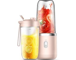 GlobeGoods® - Blender - Blender to go - Draagbare Elektrische Kleine Sap Extractor - Huishoudelijk - Multifunctionele Sapkop - Mengings-en Hulpvoedsel - 19x8 -Roze