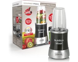 GOURMETmaxx Voedingsmixer Deluxe 11-delig - roestvrij staal/zwart