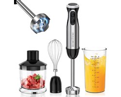 Intelectro Blender PowerBlend - De Ultieme Krachtpatser voor Culinaire Perfectie! - 1000W - 20 Snelheden - Hakmolen - Eiklopper - Veelzijdig Gebruik - Ergonomische Handgreep - Krachtige Motor - Kwalitatief - Zwart - Levering Sneller dan Aangegeven!