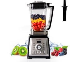 KitchenBrothers Power Blender - 2000W - 2L - Smoothie Maker - IJscrusher - 4 Standen - 8 Snelheden