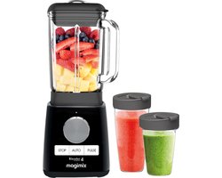 Magimix Power Blender - Smoothie Maker 1,8 Liter - Zwart - + To go cups- Ice Crusher