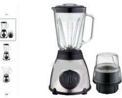 Mil Germany blender - glazen kan - 1.5 liter - incl hakmolen voor o,a noten en knoflook