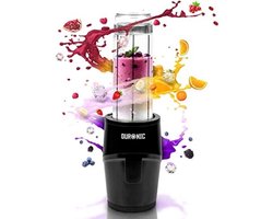 Mini Blender 570 ml Drinkfles Elektrische Mixer 500W Sapcentrifuge Roestvrijstalen Messen 2-in-1 Smoothie Maker BPA Vrij Proteïne Fitness Babyvoeding Hooggeleidingsmixer