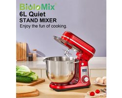 Momentum® - Stille Keukenmixer 1200W – 6L, 6 Snelheden, Blender en Deegkneder