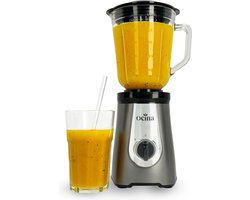 Ocina Krachtige Blender – Smoothie Maker - met Glazen Kan - 1 Liter – 500W – Mat Grijs