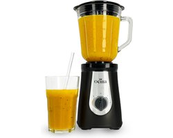 Ocina Krachtige Blender – Smoothie Maker - met Glazen Kan - 1 Liter – 500W – Mat Zwart