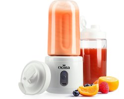 Ocina Mini Blender - Draadloos - Smoothie Maker - Blender To Go - 40W - 2 Bekers - Wit