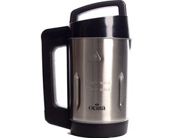 Ocina Soepmaker - Blender Smoothie - 1,6L Inhoud - 1000W - RVS/Zwart