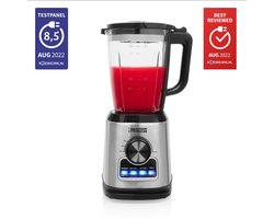 Princess 01.212094.01.001 Blender Solid Pro - 1400 W - 6 RVS messen- 1.75 Liter - Glazen kan