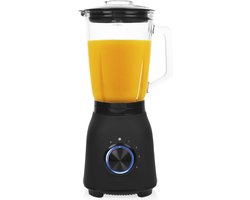 Princess 212092 Black Steel Blender 1000 – 4 Snelheden – Krachtig 1000W - 1.5 L - Glaskan