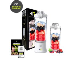 ReyFit Sports Draagbare Blender 600ML - Smoothie Maker - Ijsbreker - Blender to go - Portable Blender - Draadloos - USB Oplaadbaar - 280W - Wit