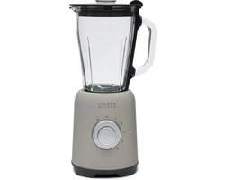 Riviera Maison Blender retro, Smoothie maker - RM Classic Blender - Beige - Glas, RVS Giftbox - 1.5L