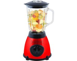 Royalty Line Glazen Blender - 5 Liter - Roestvrijstalen Messen - 2 Snelheden - Rood