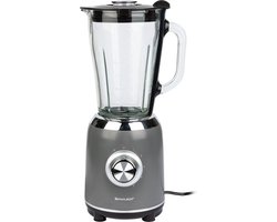 SILVERCREST® KITCHEN TOOLS Blender pastel - Vermogen: 600 W - Mengkan: 1,75 L - Snelheden: 5 + pulse functie - Kleur: Antraciet - Voor shakes, smoothies, crushed ice etc. - Deksel met vulopening en doseerdop - Inclusief 10 receptsuggesties