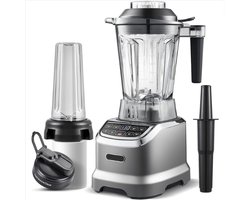 Soepmaker 2 Liter - Blender Met 2 Mengmethoden - Multifunctionele Smoothie Blender - Krachtige 2000W Mixer - Grijs