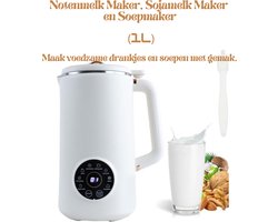 Soepmaker-Soepmakers Plus 3-in-1 Amandelmelk, Sojamelk, Koude en Warme Dranken + Inclusief E-book met Soeprecepten en Plantaardige Melkideeën – 1 Liter, 600W