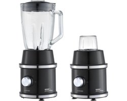 SOGO Blender en Hakmolen - Smoothie Maker - RVS messen - 1.5 Liter - 1300W - Zwart