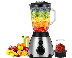 Sokany Blender 2 in 1 - Sokany Blender 400W - Purpose Blender - Power Nutri 2-in-1 Blender - 400 Watt Blender -Blender To Go - Kleine Blender - Mini Blender To Go