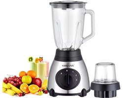 Sokany Blender 2 in 1 - Sokany Blender 450W - Purpose Blender - Power Nutri 2-in-1 Blender - 450 Watt Blender -Blender To Go - Kleine Blender - Mini Blender To Go