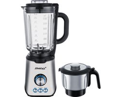 Steba MX4Plus - Blender - 1200 Watt - 1,75 Liter -3 programma's - incl glazen kan & RVS beker - RVS