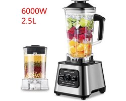 SteeFly® Krachtige 6000W blender - 2in1 - Smoothie maker - Mixer - 2,5L Tank - Makkelijk te reinigen - Met Cleanfunctie