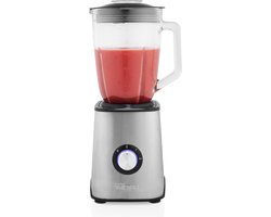 Tristar Blender BL-4471 – Krachtige Smoothiemaker en ijscrusher - Glazen Schenkkan 1,5 liter – 1000 Watt - 2 stander en pulse functie - Deksel met navulopening - RVS