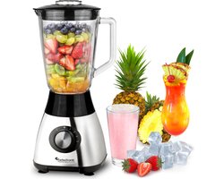 TurboTronic Blender - Met glazen kan - Smoothie blender - Smoothie maker - RVS