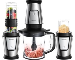 TwindleShop® BioloMix - 3-In-1 Multifunctionele Keukenmachine - 700W - Draagbare Juicer - Blender - Persoonlijke Smoothie Mixer - Voedsel Chopper - Droge Molen