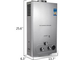 AM Products Vevor - LPG Warmteboiler - 16Liter - Boiler - Camping Douche - Buitendouche - Tuindouche