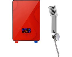 Doorstroomverwarmer - Doorstroomboiler – Doorstroom Boiler voor Douche - 6500W - Rood