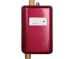 Doorstroomverwarmer - Doorstroomboiler – Doorstroom Boiler voor Douche - Geiser Elektrisch - 3800W - Rood