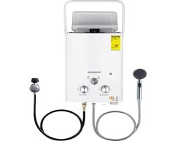 Propaan Boiler 6L - LPG Geiser 6 Liter / minuut Boiler - Ideaal Voor Camper - Caravan - Boot - Camping - Snel Heet Water - Inclusief Douche