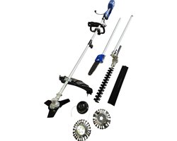 Borg 1200 watt Elektrische 5 in 1 multitool - Telescoop Heggenschaar - Bosmaaier - Trimmer - Onkruidborstel - Telescoop kettingzaag