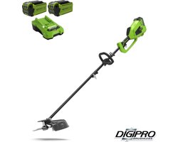 Greenworks accu trimmer en bosmaaier incl 2 accu's en lader GD40BCK2X