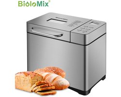 Amalee - Broodbakmachine - RVS - Automatische Brood Maker - 650 W - 19 bak functies - 1kg -