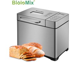 BioloMix - Automatische Brood Maker - Broodbakmachine - Broodmaker - Loafmaker - 19 In 1 - 1KG - 650W - RVS