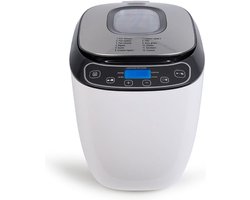 Broodbakmachine met 12 Programma's en Timer - Broodmachine - Broodbakmachines - Voor Broodmix - 1500Gram - Wit met Zwart