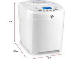 Equivera Broodbakmachine - Meerdere Programma's - Glutenvrij - Timer - Automatisch - Premium