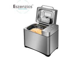 Eszenzics™ Bakkers Broodbakmachine - Moderne Automatische Broodmachine - 19 Functies Programmeerbaar - Tot 1000 gram - 650W - RVS