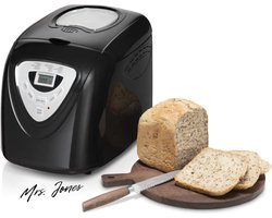 Mrs. Jones Broodbakmachine - Ideaal voor speciale diëten en allergieën - Zwart. .