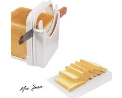 Mrs. Jones Broodsnijmachine verstelbare handmatige handgreep opvouwbaar toastsnijmachine voor zelfgemaakt brood .